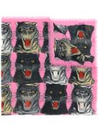 Gucci - Tiger Face Print Shawl - Women - Silk/cashmere/wool - One Size, Silk/cashmere/wool