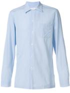 Maison Margiela Chest Pocket Shirt, Men's, Size: 40, Blue, Cotton