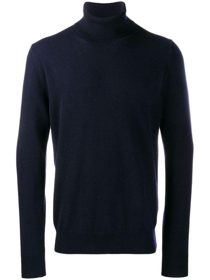 Maison Margiela Roll Neck Sweater - Blue