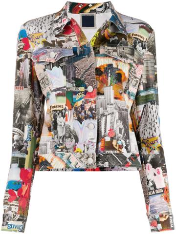 Marco Rambaldi Photographic Print Fitted Jacket - Grey
