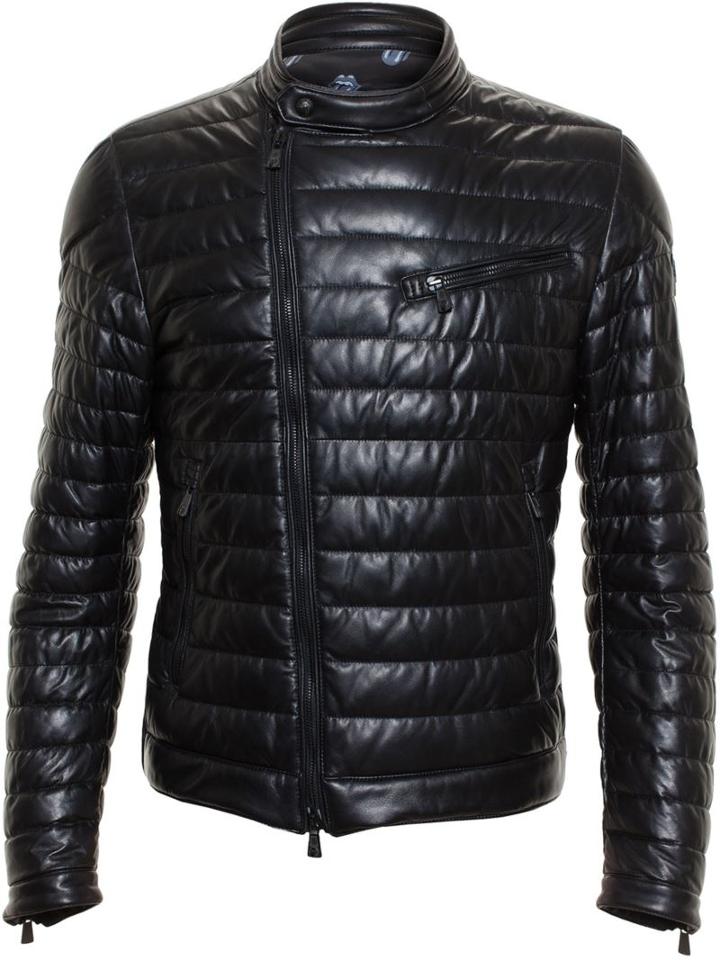 Moncler X Rolling Stones Quilted Leather Russell Biker Jacket
