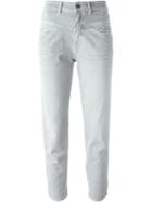 Closed High-rise Cropped Jeans, Women's, Size: 44, Grey, Cotton/spandex/elastane