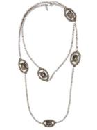 Roni Blanshay Stone Embellished Beaded Necklace, Women's, Metallic