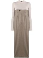 Erika Cavallini Tailored Skirt Sweater Dress - Neutrals