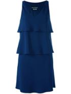 Boutique Moschino Layered Sleeveless Dress, Women's, Size: 42, Blue, Polyester/acetate/triacetate