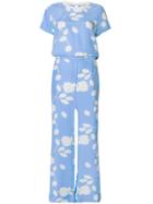 P.a.r.o.s.h. Floral-print Jumpsuit - Blue