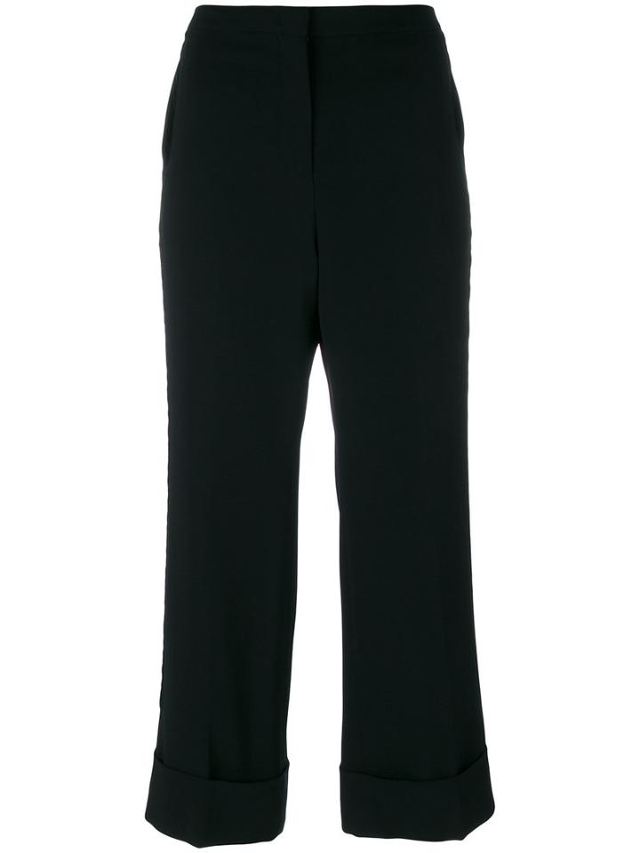 No21 - Tailored Cropped Trousers - Women - Polyamide/spandex/elastane/viscose - 42, Black, Polyamide/spandex/elastane/viscose