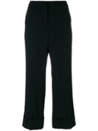 No21 - Tailored Cropped Trousers - Women - Polyamide/spandex/elastane/viscose - 42, Black, Polyamide/spandex/elastane/viscose