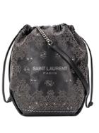 Saint Laurent Teddy Studded Bucket Bag - Black