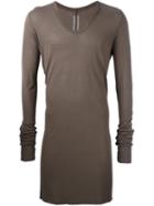 Rick Owens Scoop Neck T-shirt, Men's, Size: Small, Grey, Viscose/silk
