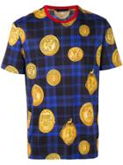 Versace Checked Print T-shirt - Blue