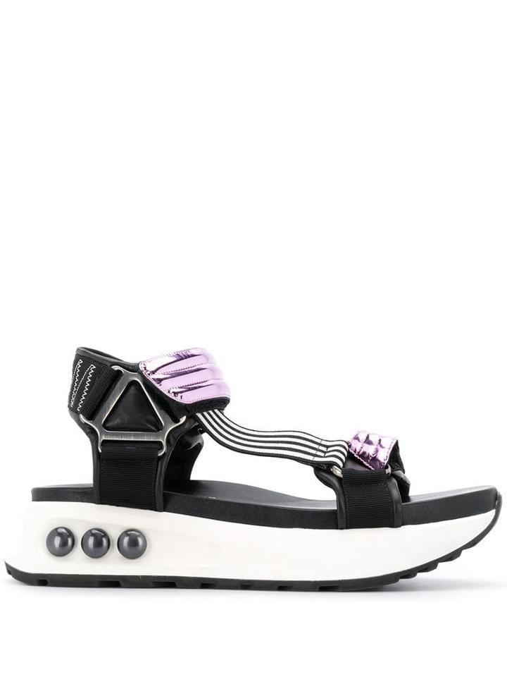 Nicholas Kirkwood Nkp3 Metallic Strap Sandals - Black