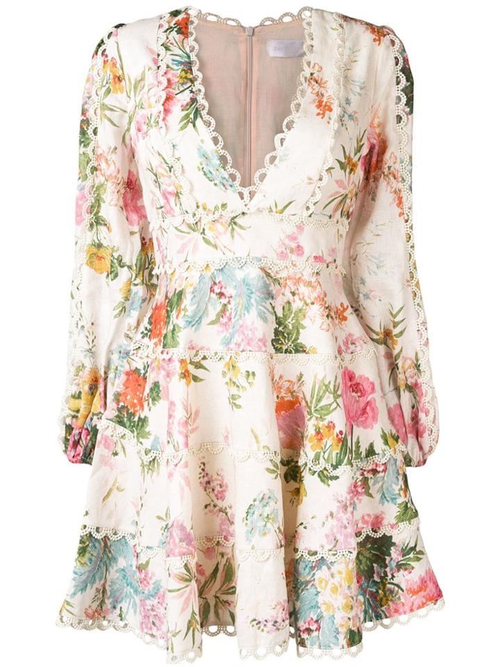 Zimmermann Heathers Flounce Dress - Pink