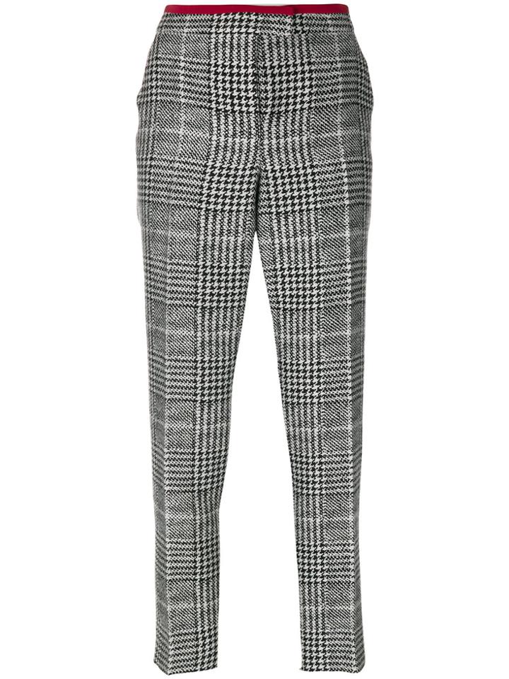 Fendi Dogtooth Tapered Trousers - Black