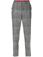 Fendi Dogtooth Tapered Trousers - Black