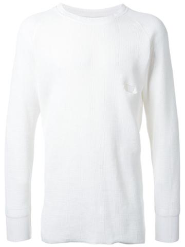 Bukht 'big Waffle' Jumper, Men's, Size: 2, White, Cotton