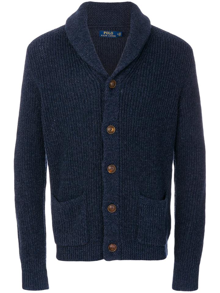 Polo Ralph Lauren Shawl Collar Rib Cardigan - Blue