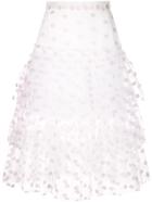Jill Stuart Tiered Polka Dot Skirt - White