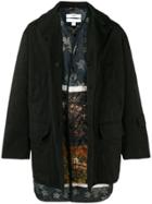 Oamc Layered Single Breasted Coat - Black