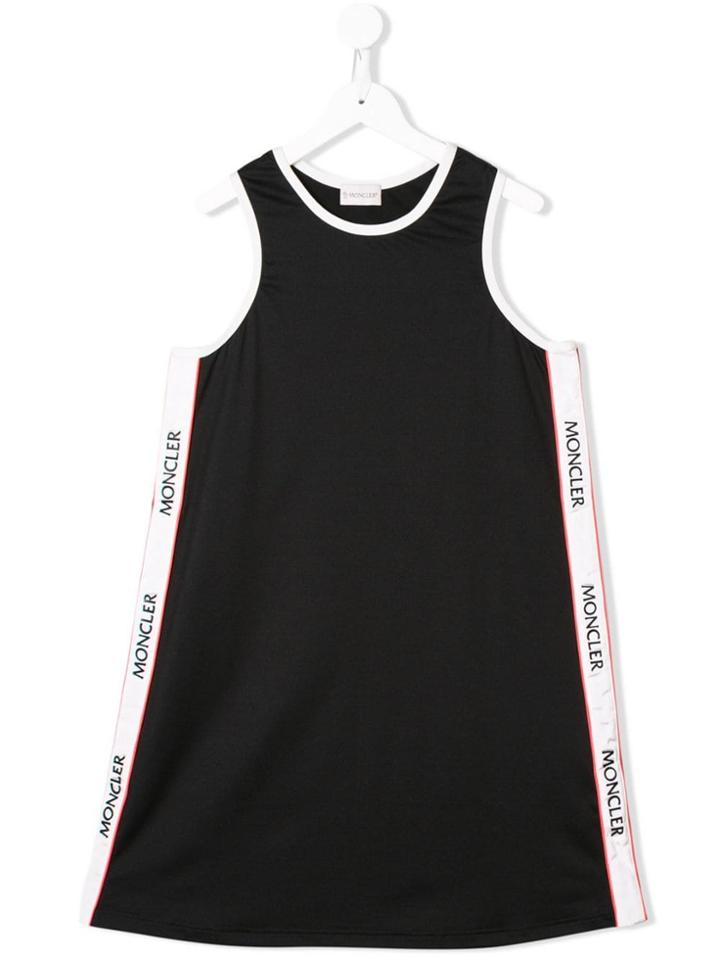 Moncler Kids Teen Logo Stripe Dress - Black