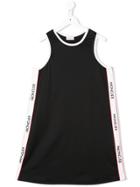 Moncler Kids Teen Logo Stripe Dress - Black