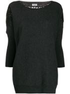 Liu Jo Lace Insert Jumper - Grey