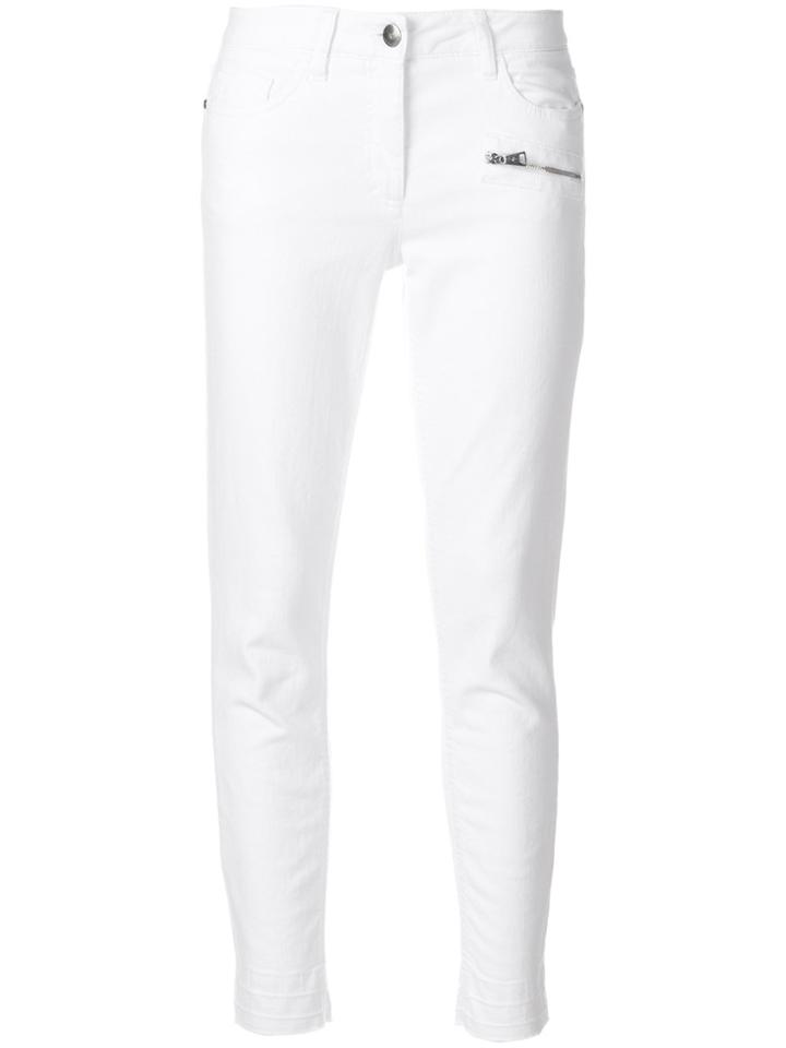 Luisa Cerano Cropped Skinny Jeans - White