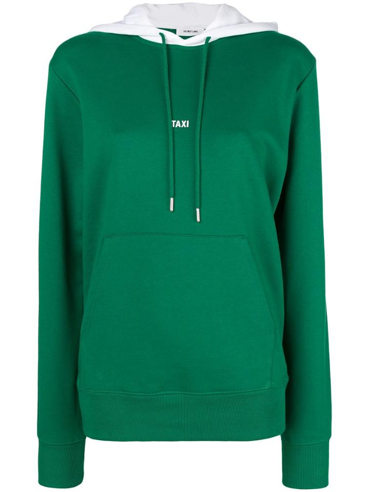 Helmut Lang Printed Logo Taxi Hoodie - Green