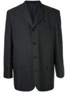 Comme Des Garçons Pre-owned Notched Structured Blazer - Black