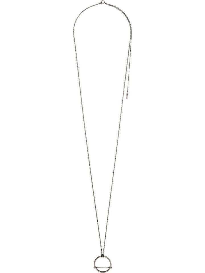 Ann Demeulemeester Sterling Silver Circle Pendant Necklace