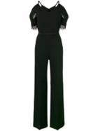 Roland Mouret - Black Cold Shoulder Jumpsuit - Women - Silk/spandex/elastane/wool - 8, Silk/spandex/elastane/wool