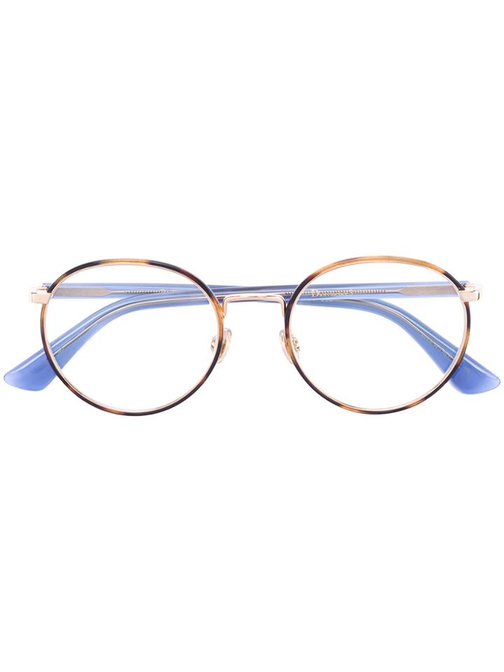 Dior Eyewear Round Retro Glasses - Blue