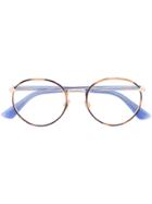 Dior Eyewear Round Retro Glasses - Blue