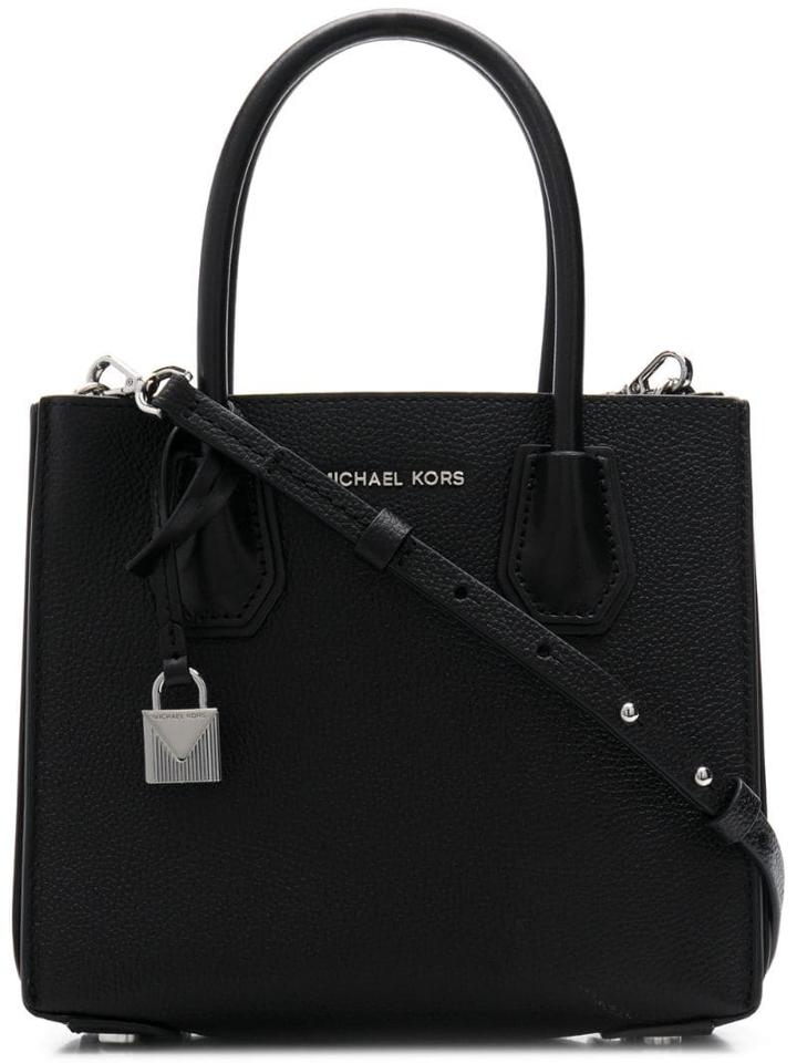 Michael Michael Kors Mercer Pebbled Accordion Crossbody Bag - Black