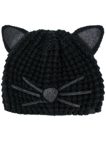 Karl Lagerfeld Choupette Luxury Beanie - Black