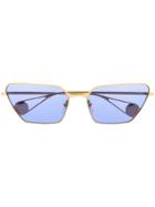 Gucci Eyewear Angular Cat Eye Sunglasses - Gold