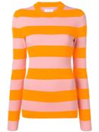 Calvin Klein Striped Fine Knit Sweater - Pink