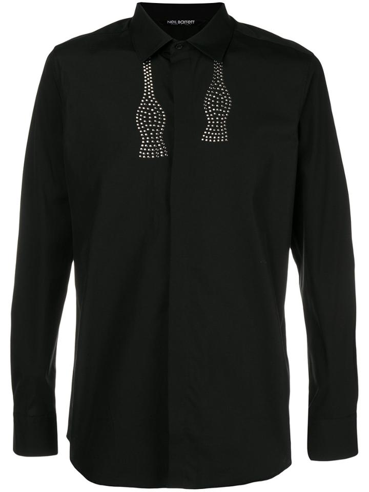 Neil Barrett Bow Tie Studded Shirt - Black