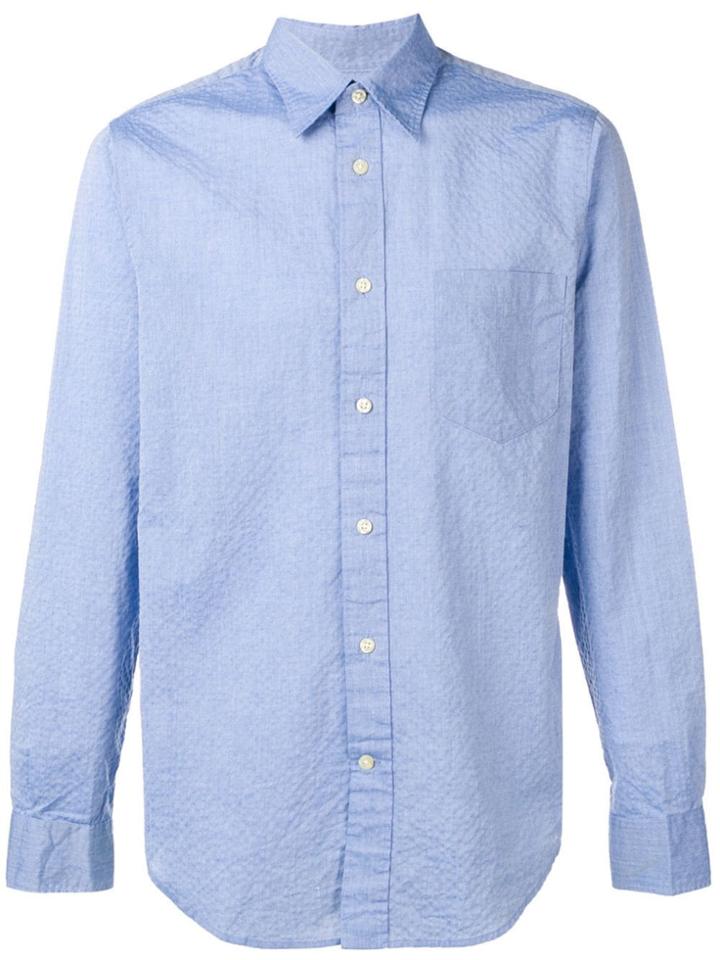 Bellerose Textured Button-up Shirt - Blue