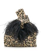 Simonetta Ravizza Furrísima Tote With Feathers - Brown