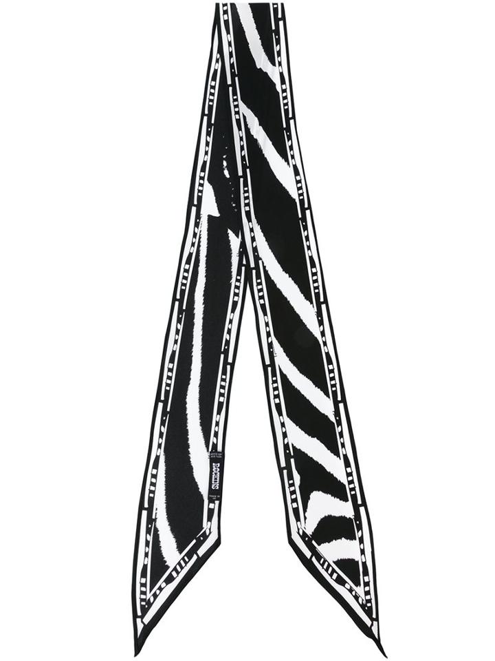 Rockins Striped Scarf, Women's, Black, Silk