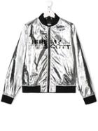 Jeremy Scott Junior Logo Zipped Jacket - Silver