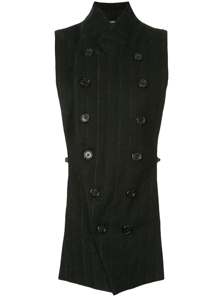 Ann Demeulemeester Double Breasted Waistcoat Jacket - Black