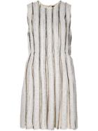 Proenza Schouler Frayed Stripe Shift Dress - White