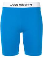 Paco Rabanne Fitted Shorts, Women's, Size: Xs, Blue, Polyamide/viscose/spandex/elastane