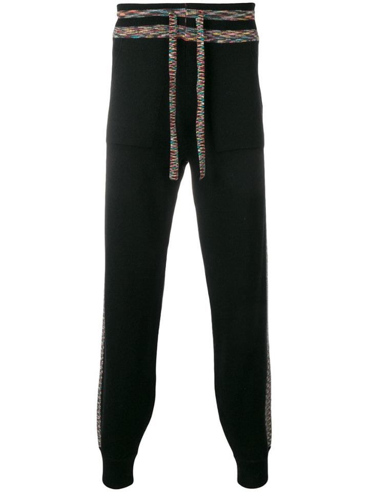 Missoni Rainbow Stripe Track Pants - Black