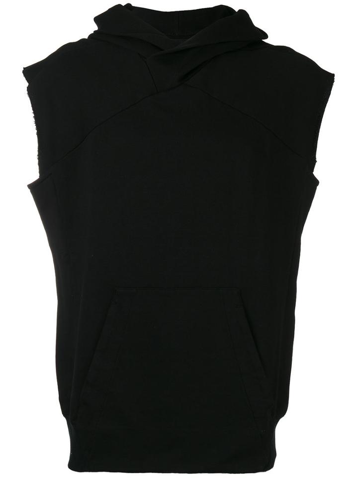 Julius - Sleeveless Hoodie - Men - Cotton - Ii, Black, Cotton