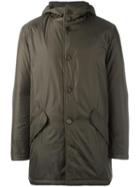 Aspesi Hooded Coat, Men's, Size: Large, Green, Nylon/wool/polyester/polyamide