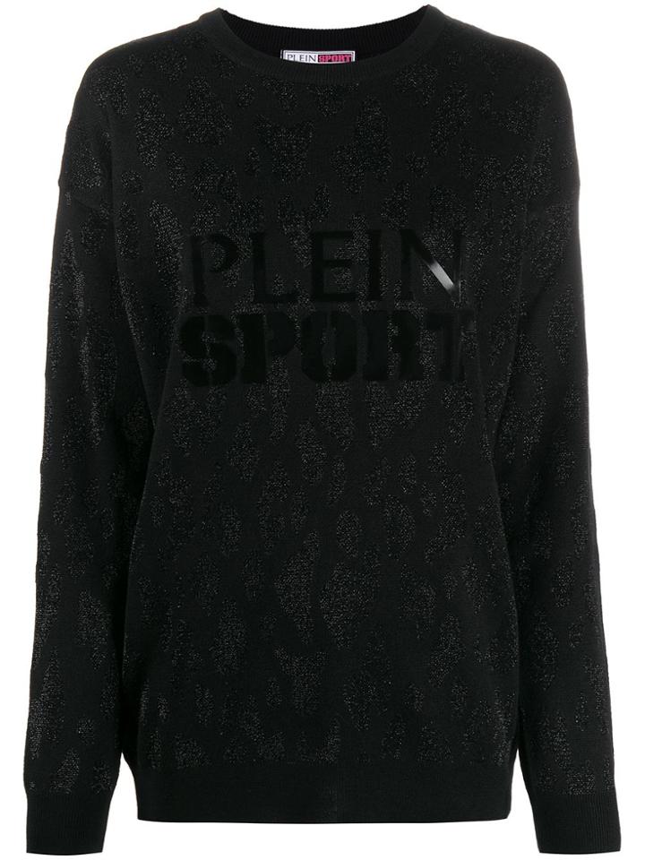 Plein Sport Jacquard Spotted Pattern Jumper - Black