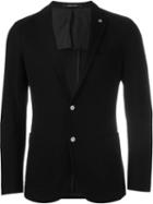 Tagliatore Fitted Blazer, Men's, Size: 50, Black, Cupro/cotton